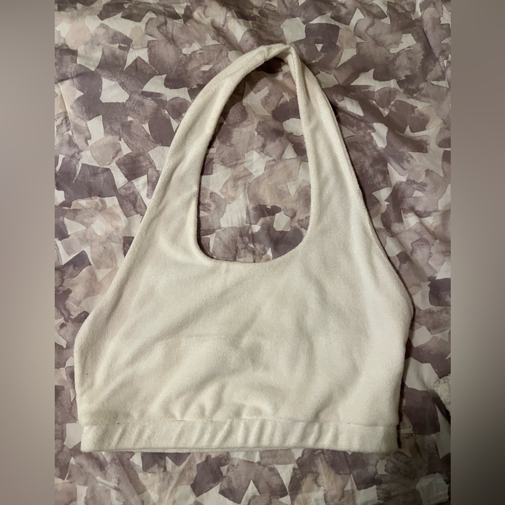 Terrycloth Halter crop top